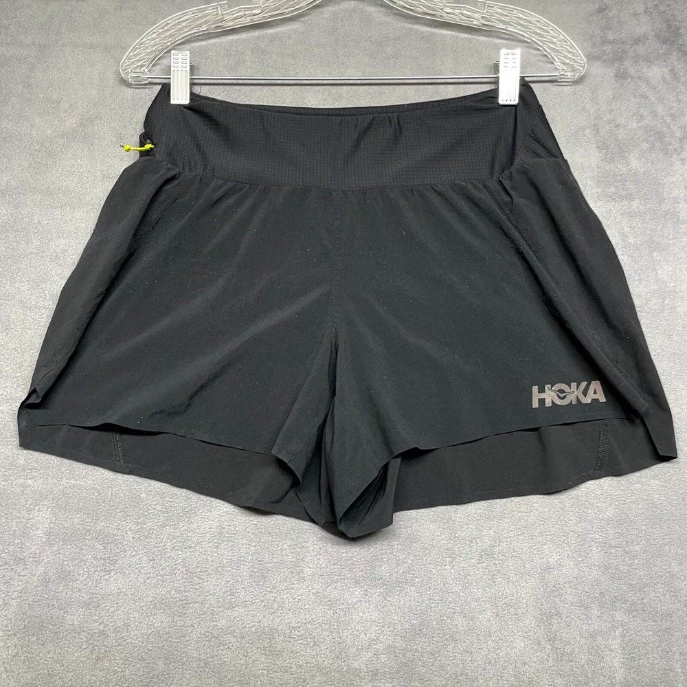 Hoka Shorts - Women's Medium Black High Rise Side Zip